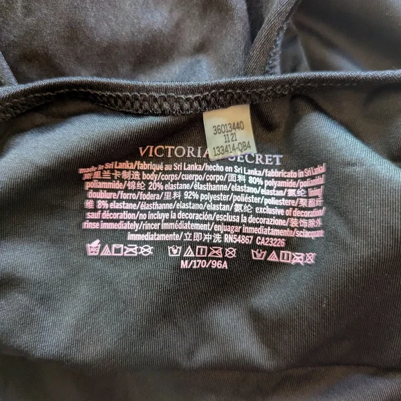 NWOT Victoria's Secret One Shoulder Swimsuit in Black, Size M - Picture 4 of 5